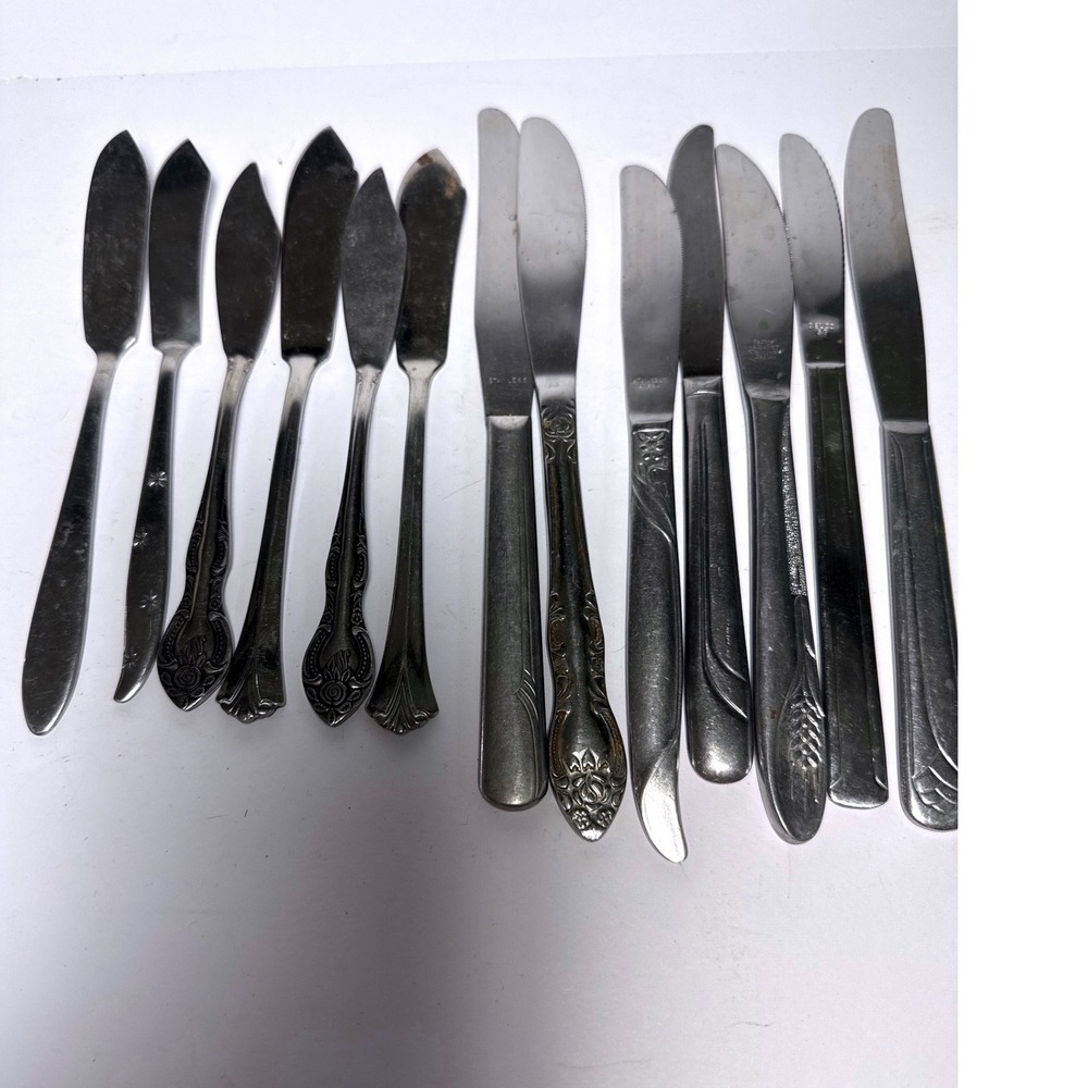 Knife Lot OS Silver Good Mixed Stainless Steel Butter Dinner Flatware